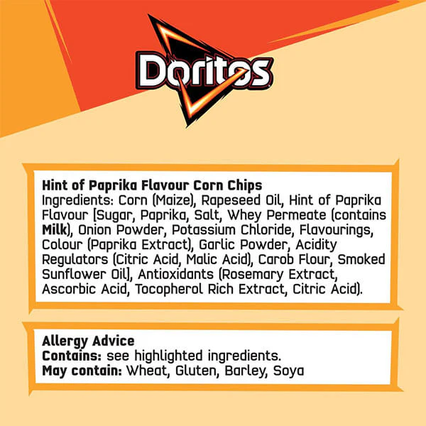 9 x Doritos Dippers Smoked Paprika Corn Chips 230g Crisp Sharing Packs - Image 2