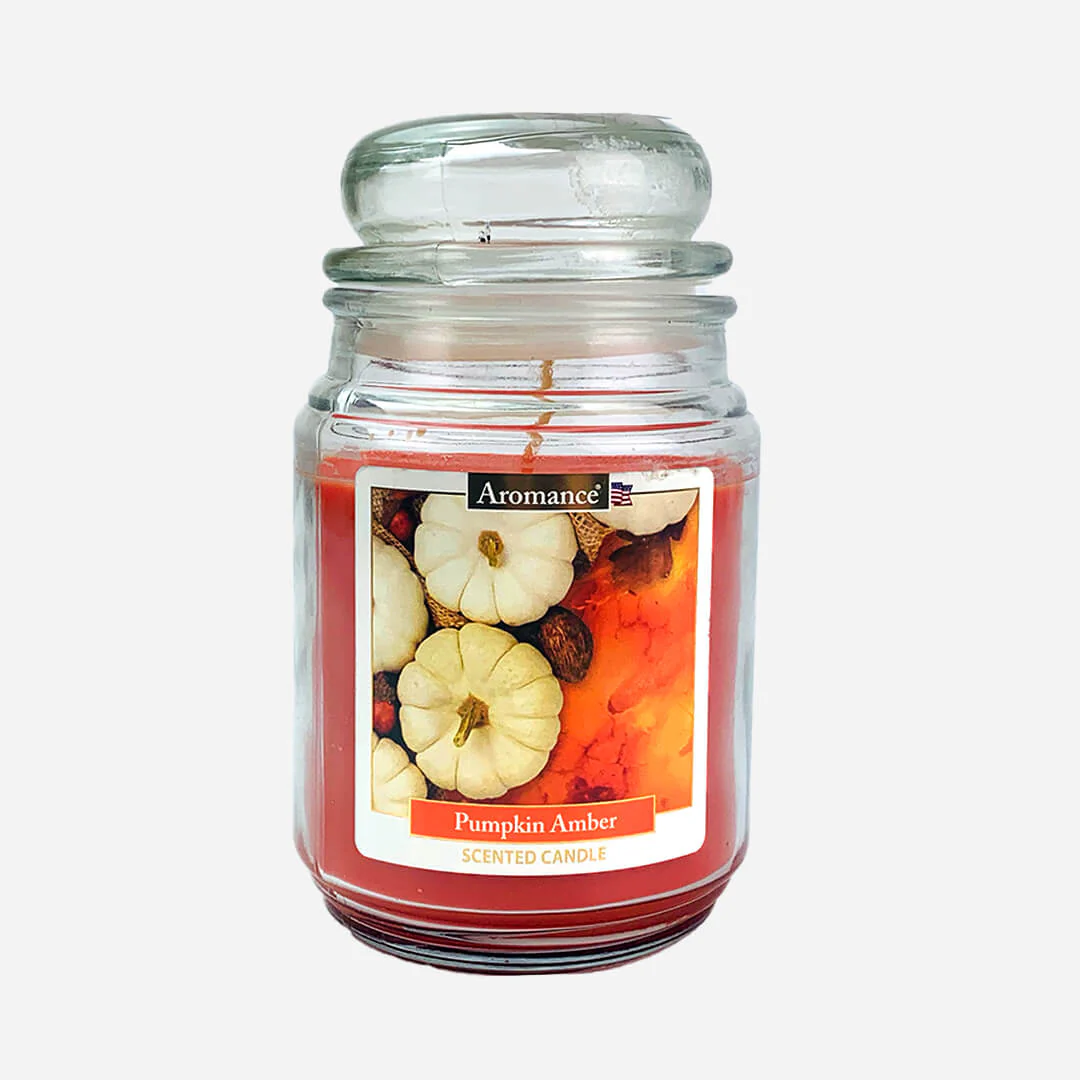 Aromance USA Pumpkin Amber Scented Candle Jar