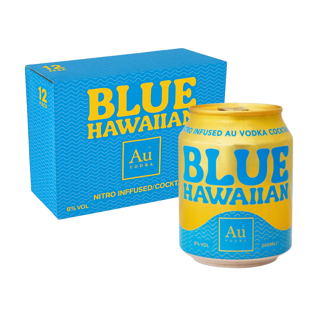 Au Vodka Blue Hawaiian Nitro Infused Cocktail