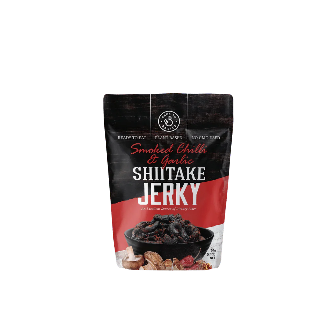DJ&A Back To Basics Smoked Chilli & Garlic Shiitake Mushroom Jerky