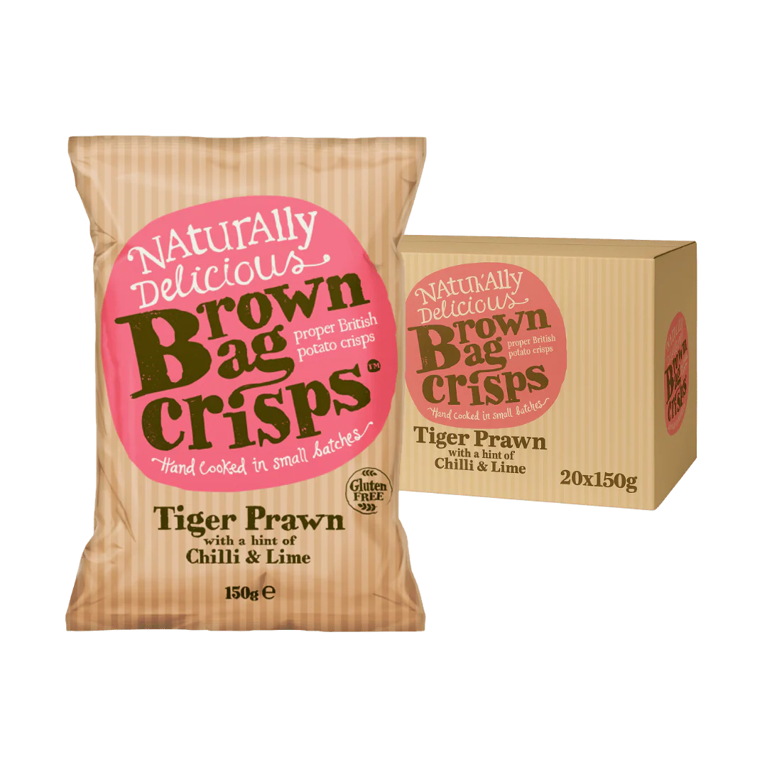 Brown Bag Crisps Tiger Prawn Chilli & Lime