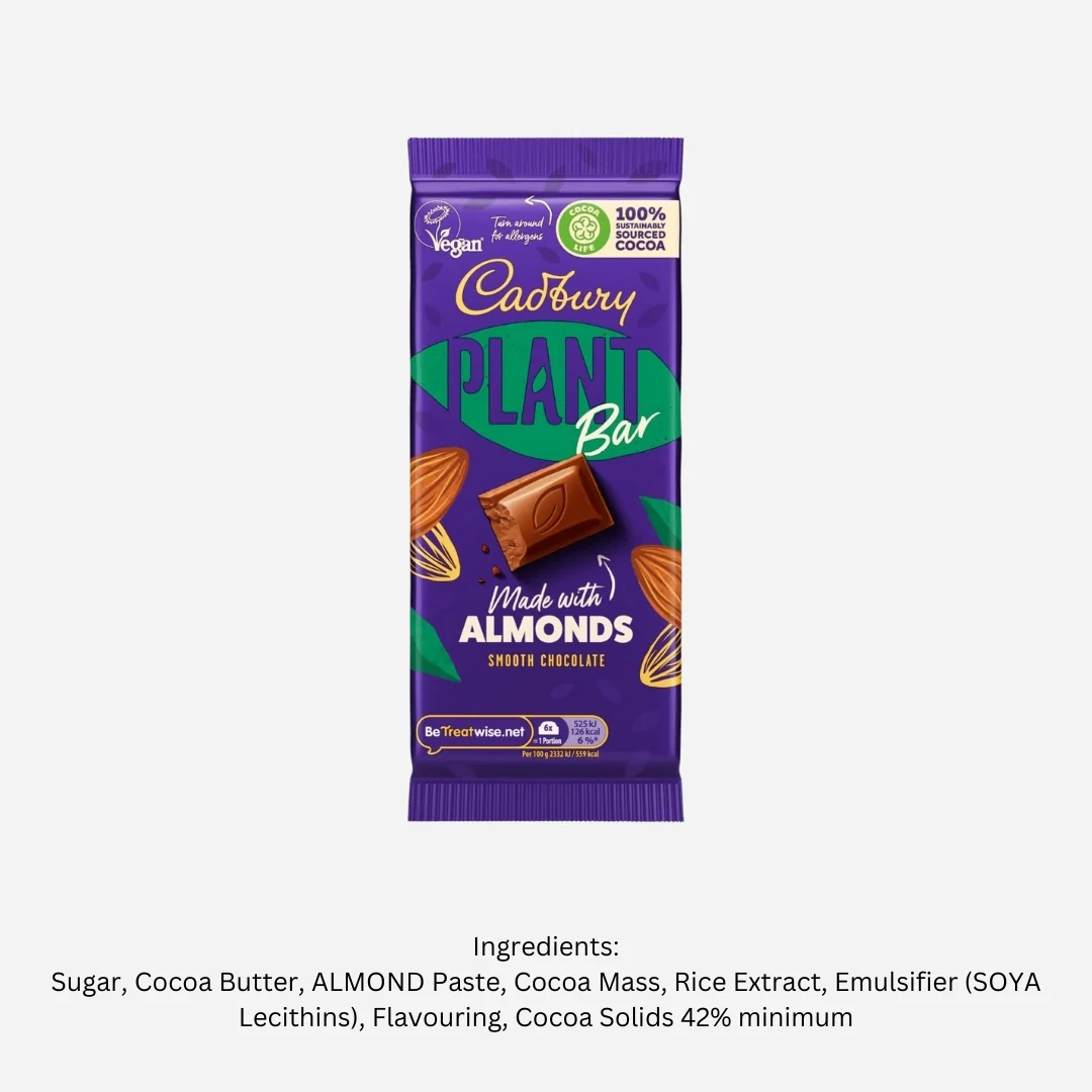 Cadbury Plant Made With Almonds Smooth Vegan Chocolate - Image 2