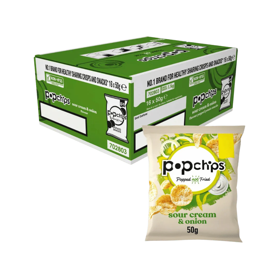 Popchips Sour Cream & Onion Sharing Crisps