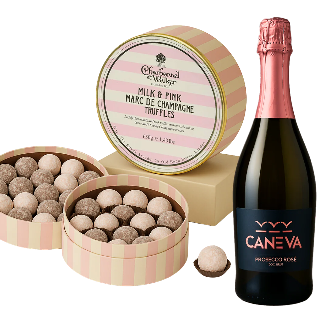 Charbonnel et Walker Truffles & Caneva Prosecco Rosé Gift Selection