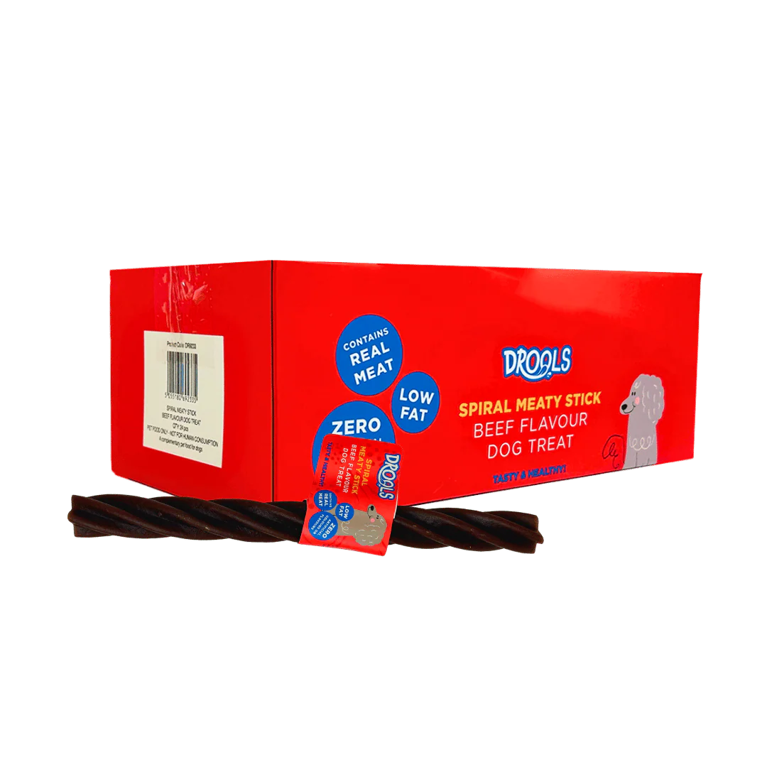 Drools Spiral Meaty Stick Beef Flavour Dog Treats