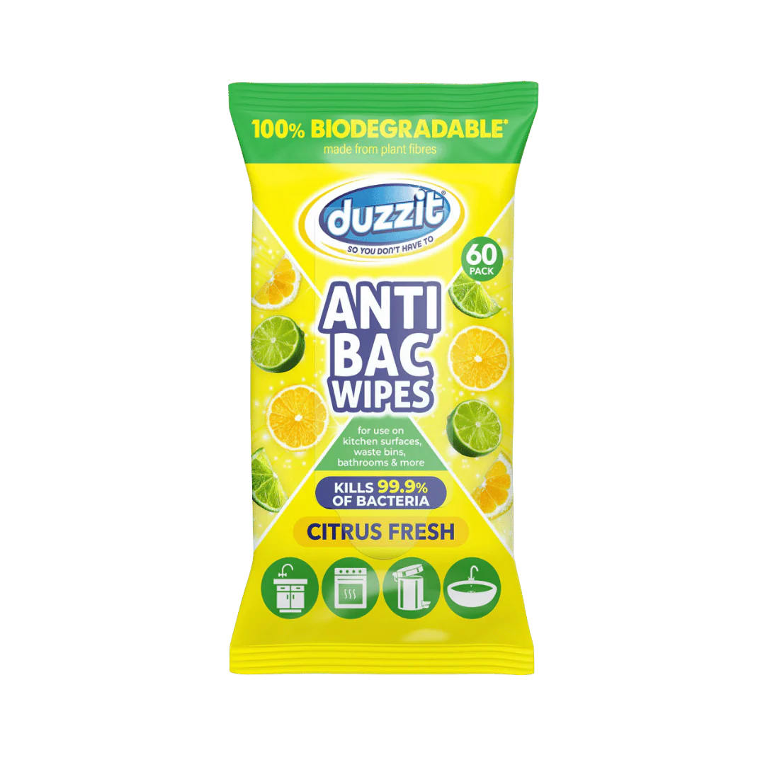 Duzzit Anti Bacterial Wipes Citrus Fresh 60pk