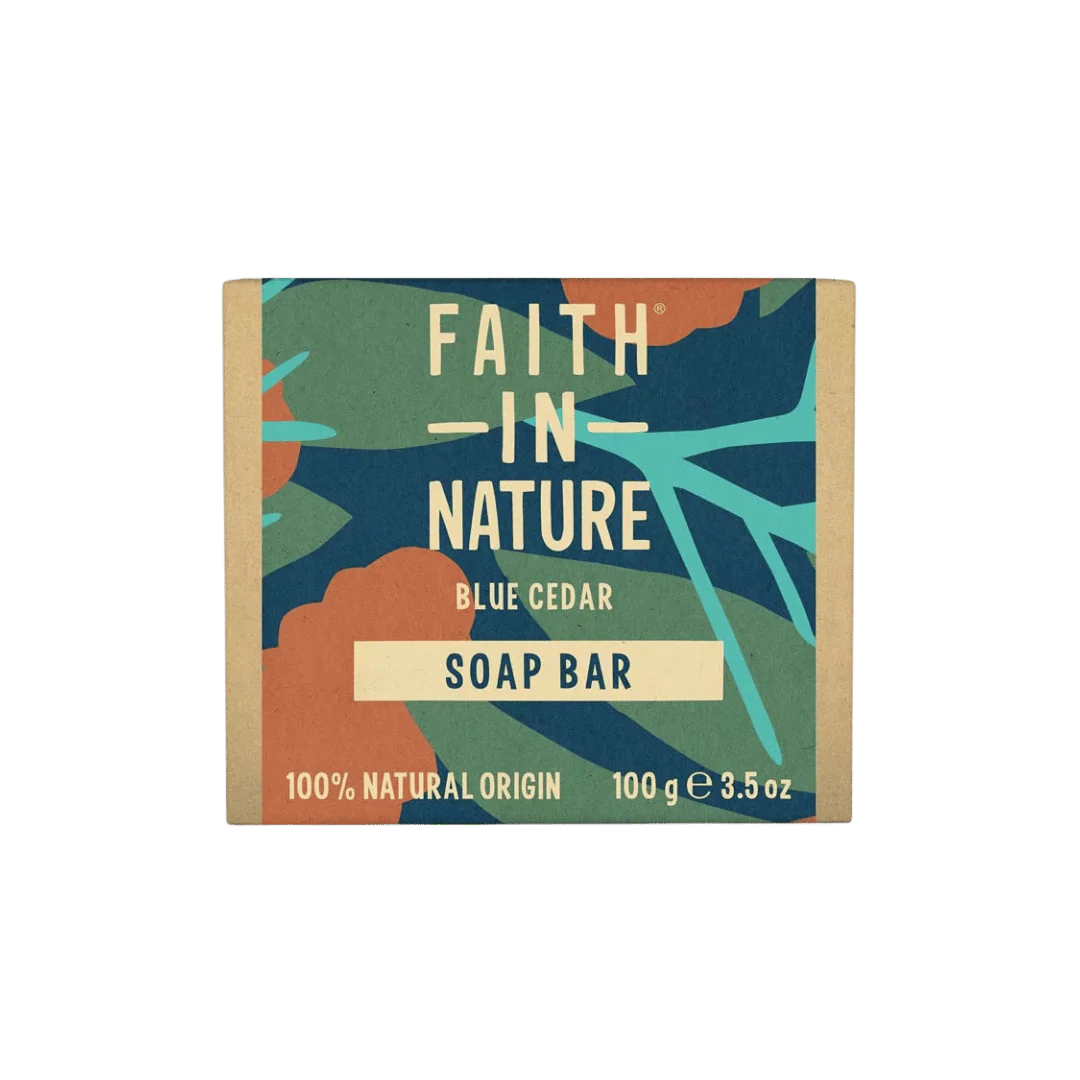Faith in Nature Blue Cedar Soap Bar