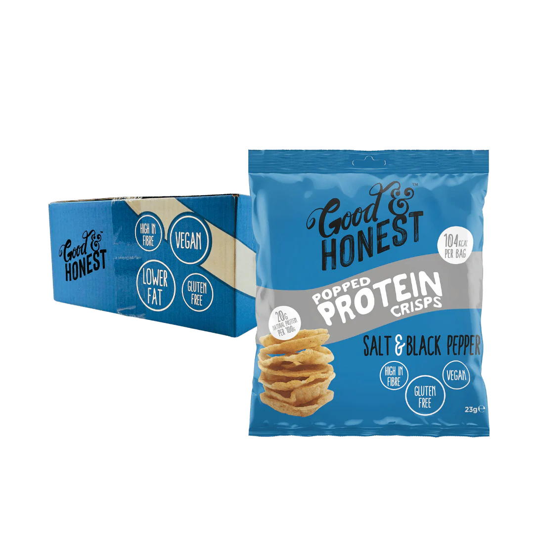 Good & Honest Salt & Black Pepper Popped Protein Crisps