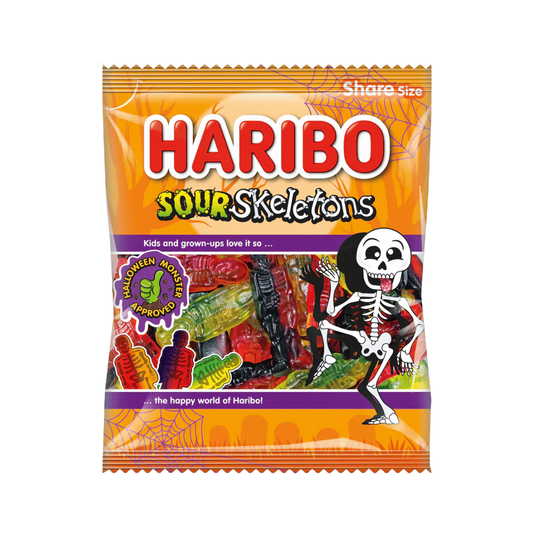 Haribo Sour Skeletons Fruit Flavour Gums