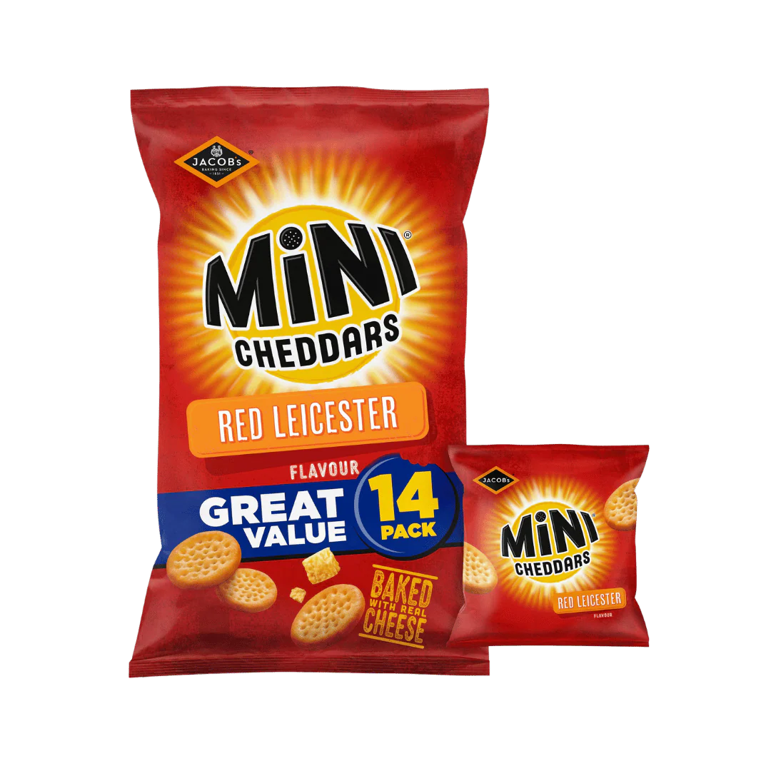 Jacob's Mini Cheddars Red Leicester Multipack Snacks