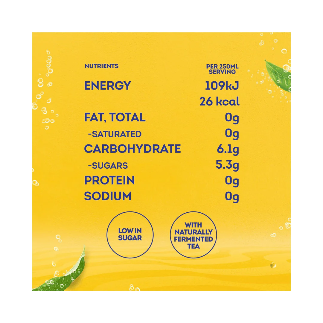 Lipton Kombucha Mango & Passion Fruit Lightly Sparkling - Image 2