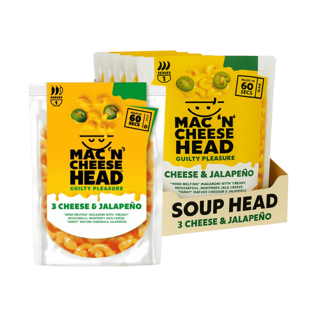 Mac 'N' Cheese Head Macaroni 3 Cheese & Jalapeno