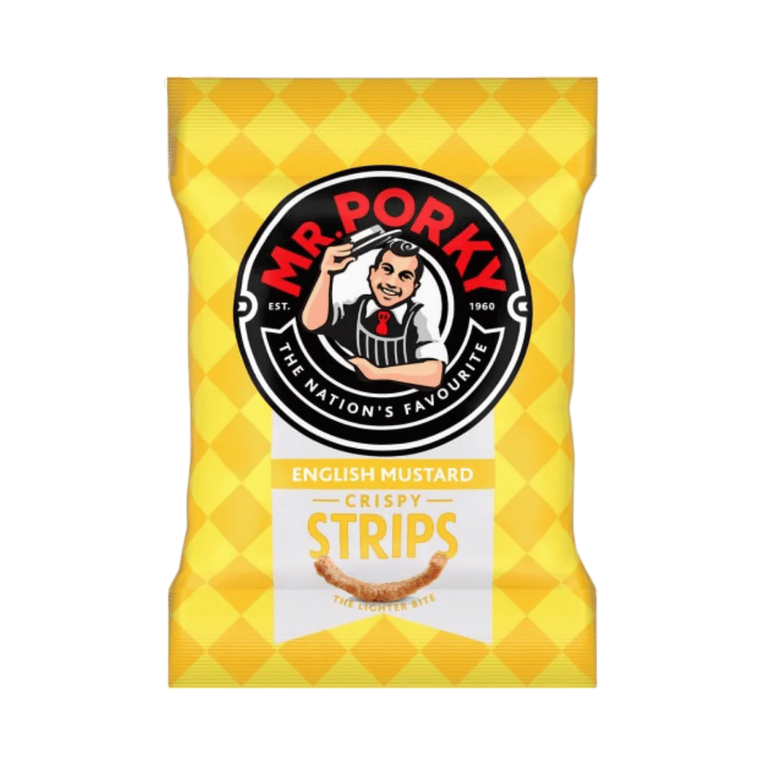 SPECIAL BULK BUY Mr Porky English Mustard Strips