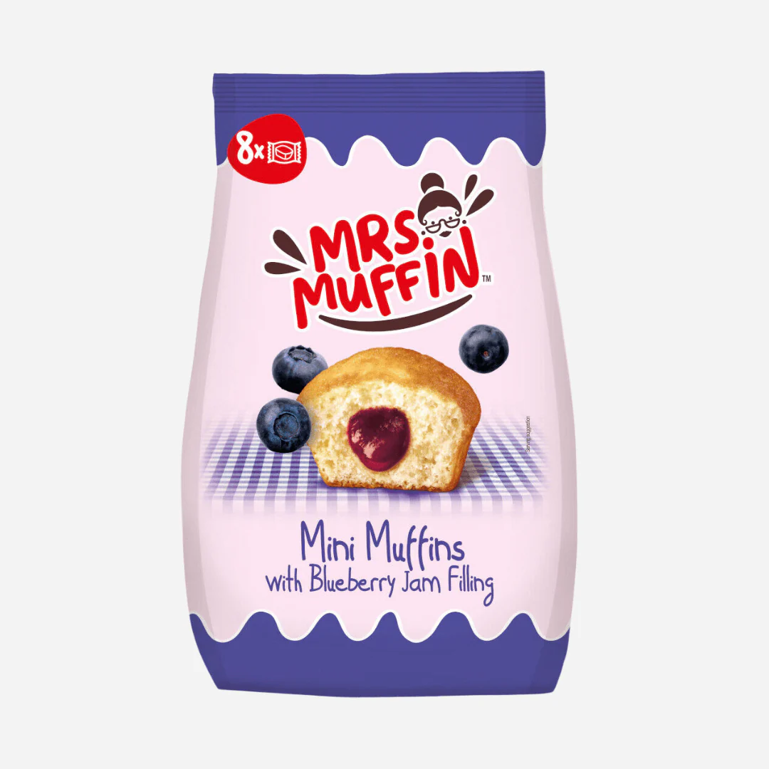 Mrs. Muffin Mini Muffins with Blueberry Filling
