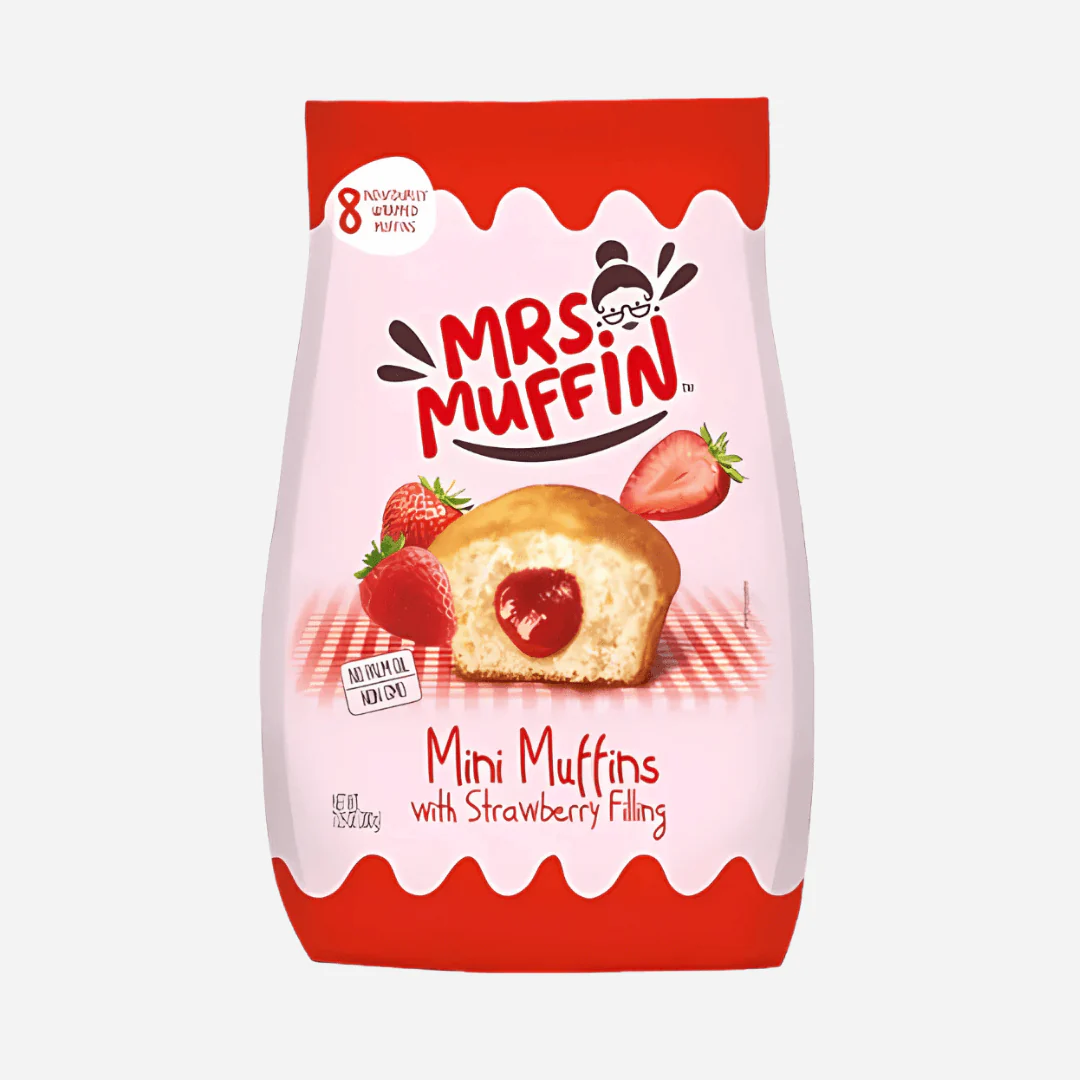 Mrs. Muffin Mini Muffins with Strawberry Filling