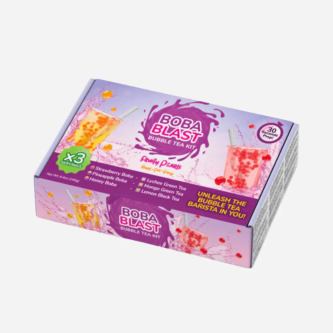 Boba Blast Bubble Tea Kit With 3 Fruity Flavours