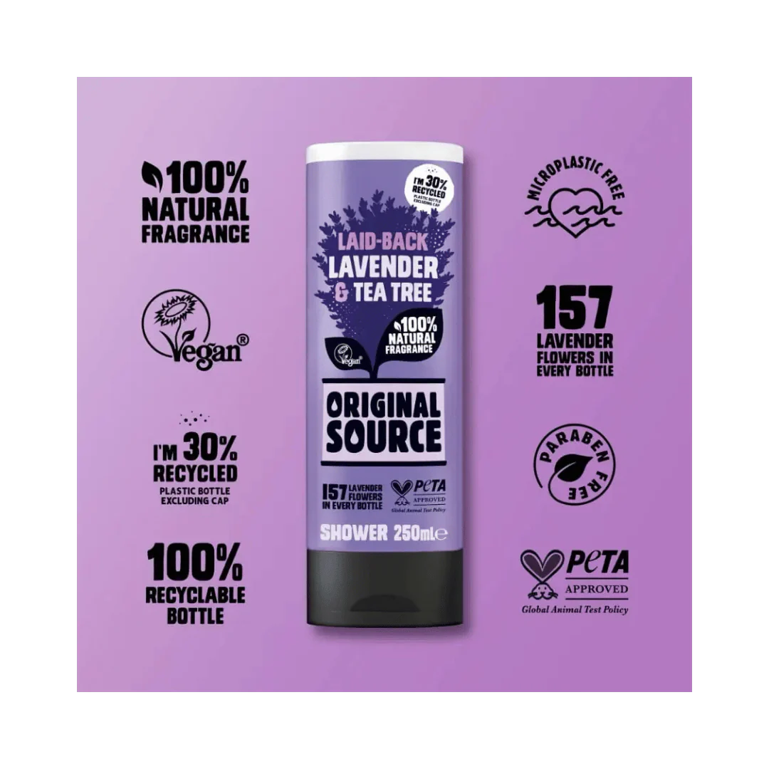 Original Source Laid Back Lavender & Tea Tree Shower Gel - Image 2