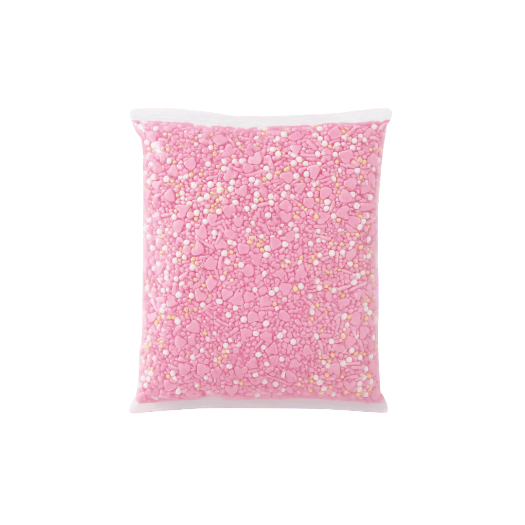 Pink & Red Hearts Sprinkle Mix Cakes, Cookies, Ice Cream & More 1 Kg