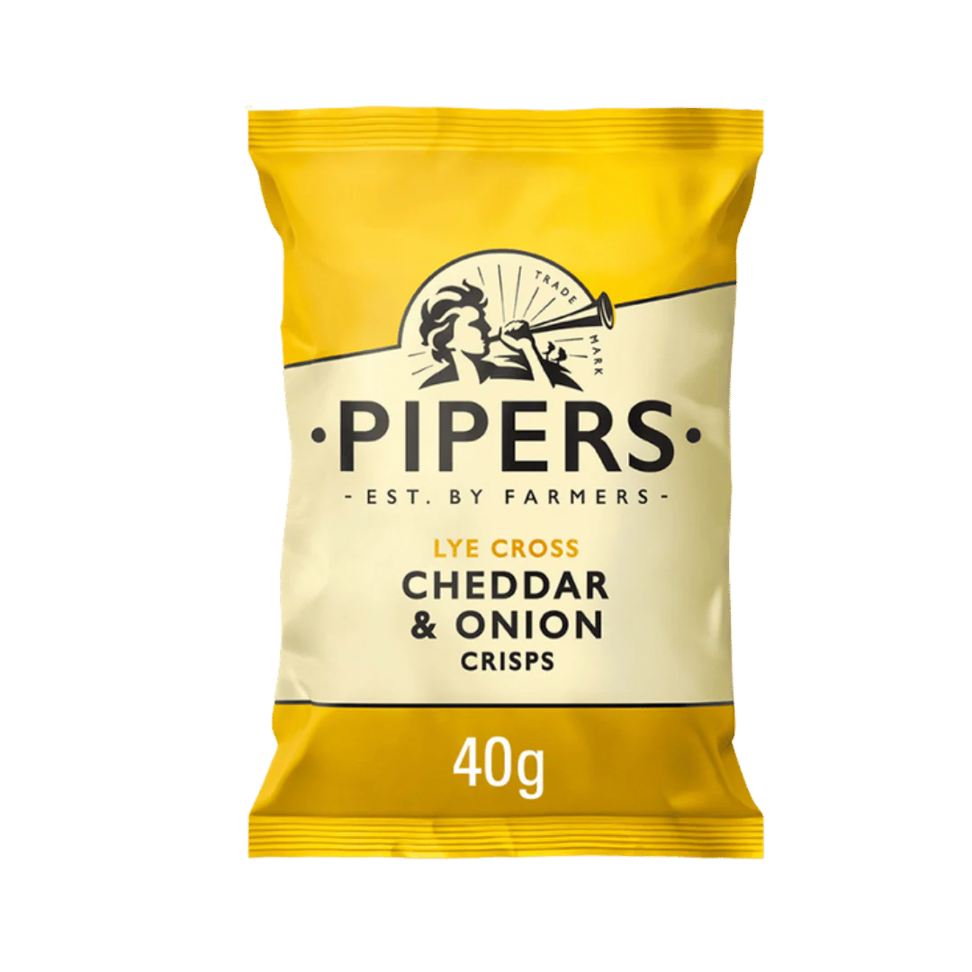 Pipers Cheddar & Onion Crisps