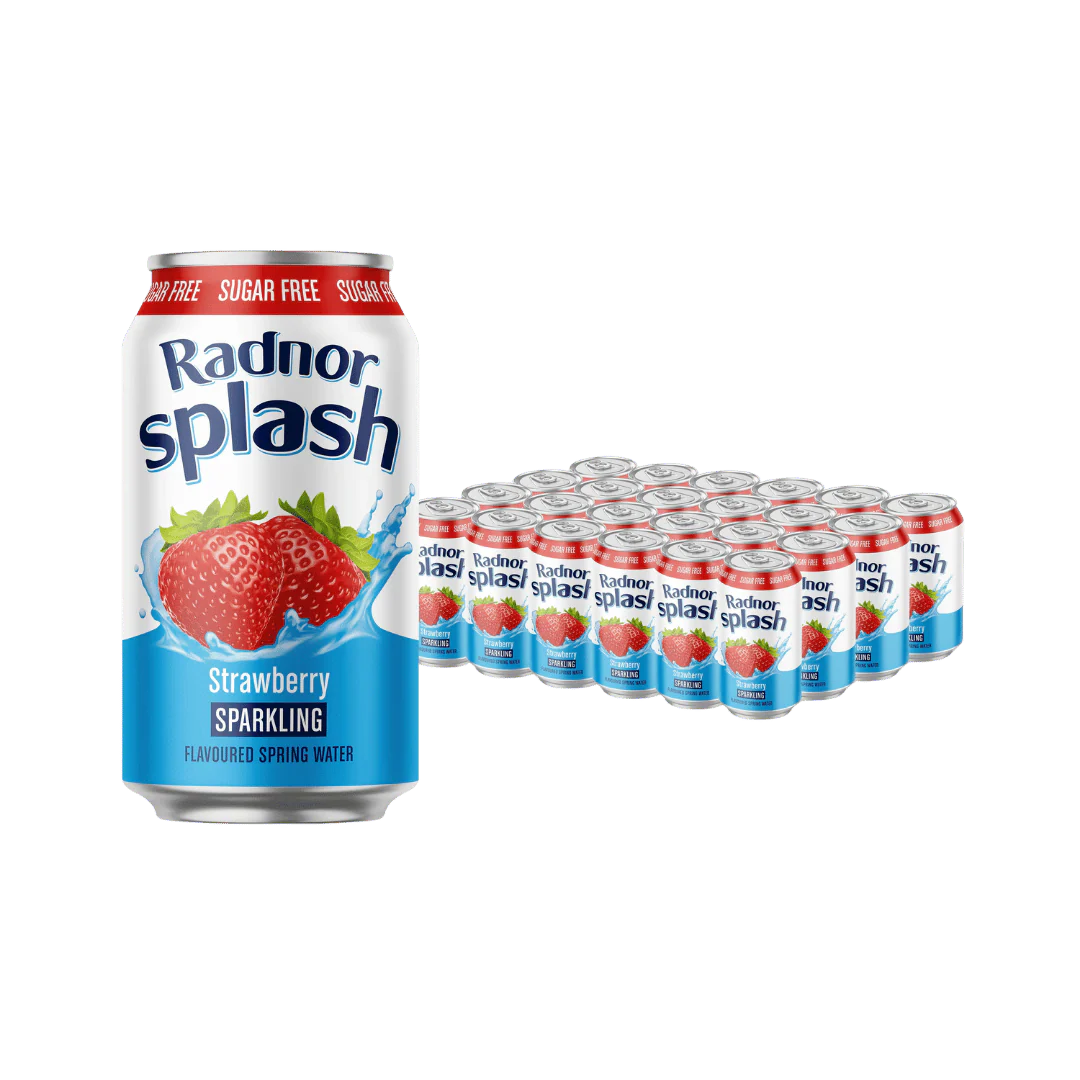 Radnor Hills Splash Strawberry Sparkling Can