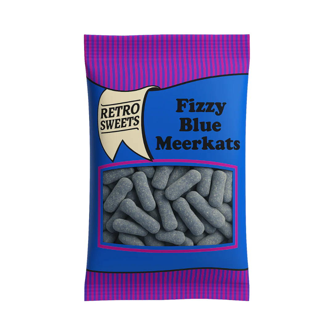 Retro Sweets Fizzy Blue Meerkats