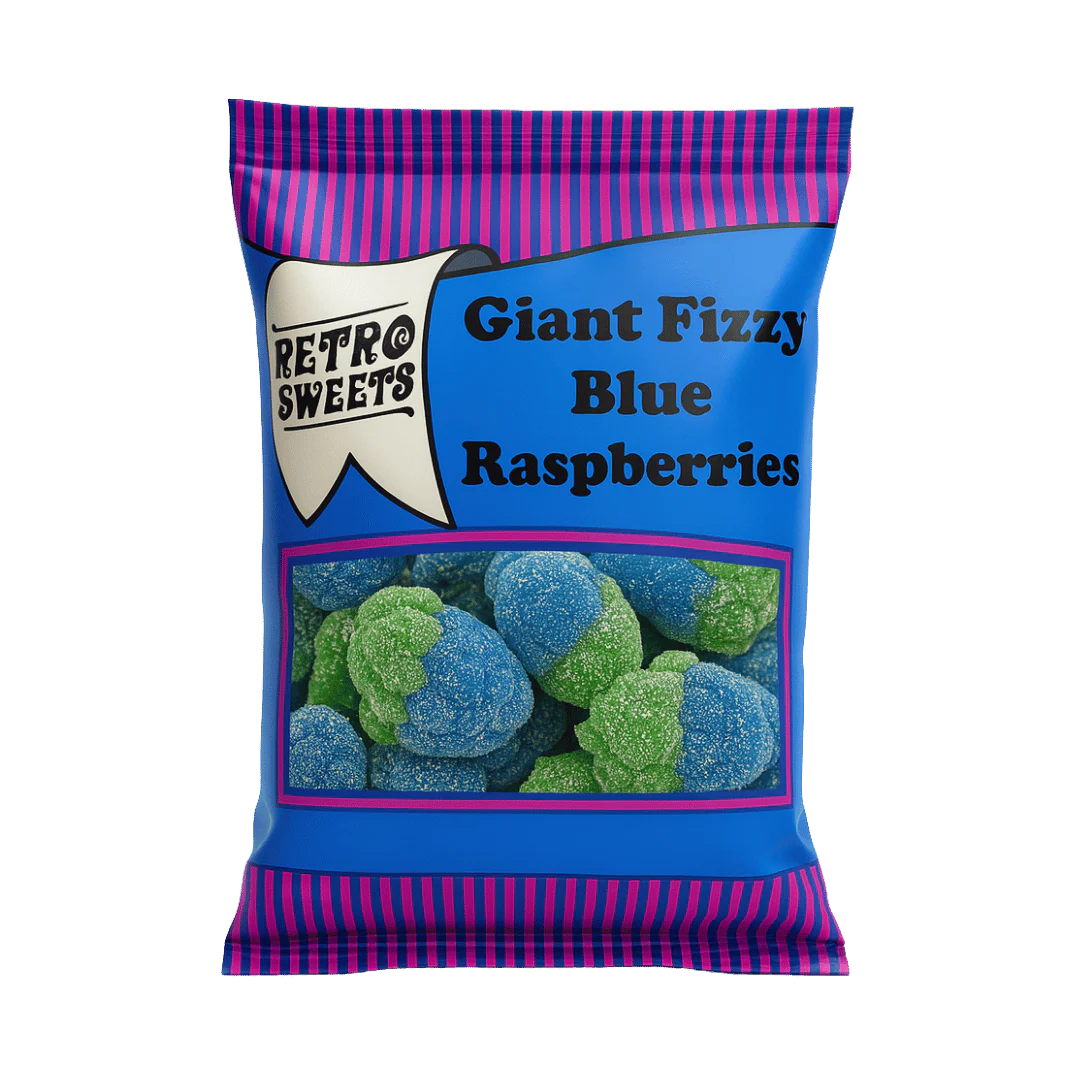 Retro Sweets Giant Fizzy Raspberries