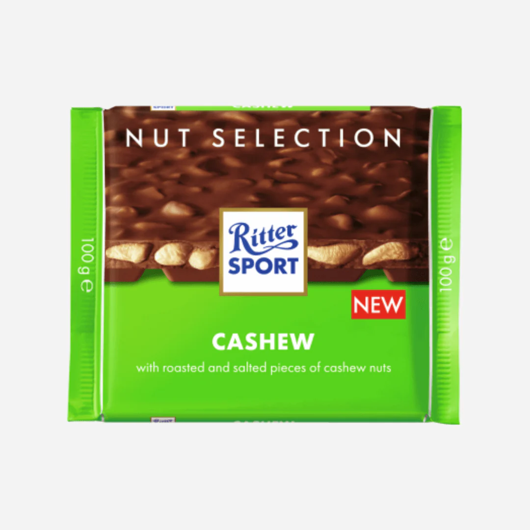 Ritter Sport Cashew Nut Selection Milk Chocolate Bar