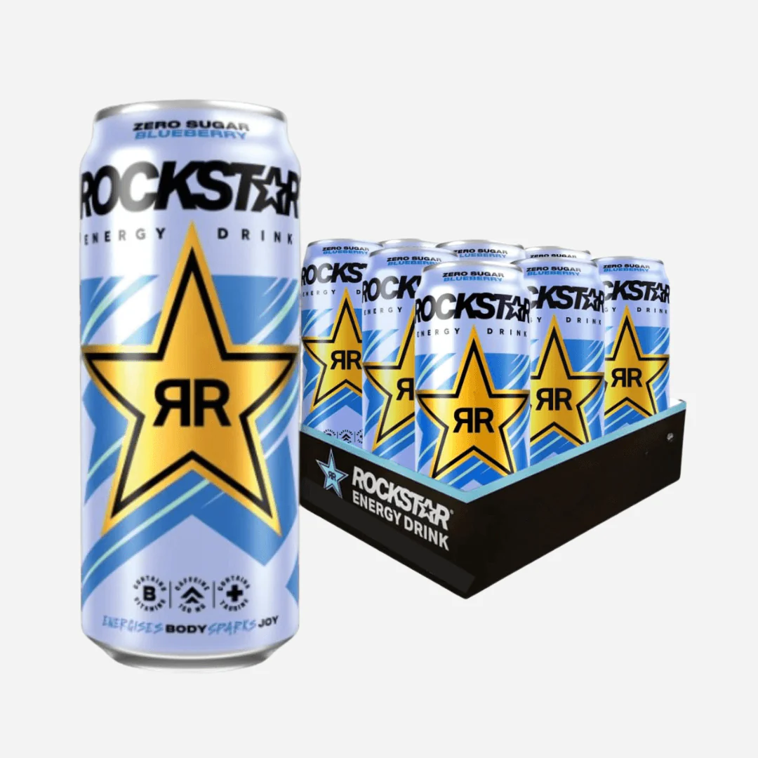 Rockstar Energy Drink Zero Sugar Blueberry Flavour