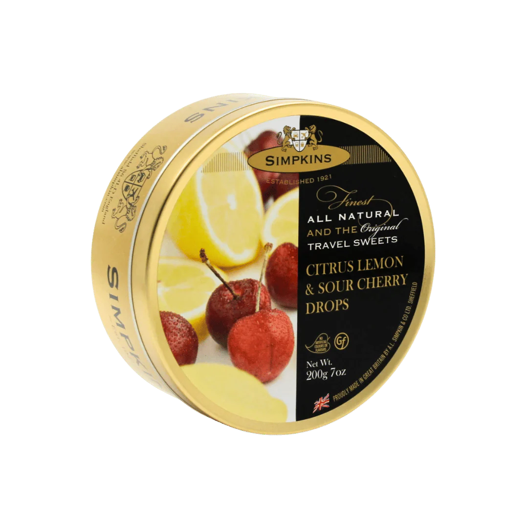 Simpkins Travel Sweets Citrus Lemon & Cherry Drops