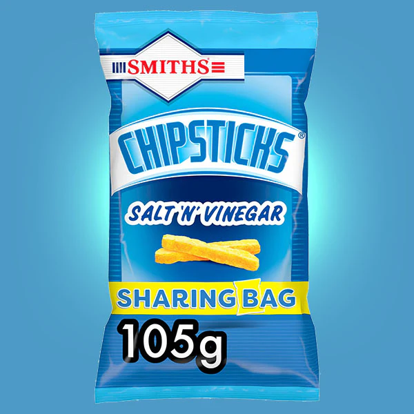 Smiths Chipsticks Salt N' Vinegar Flavour Crisps