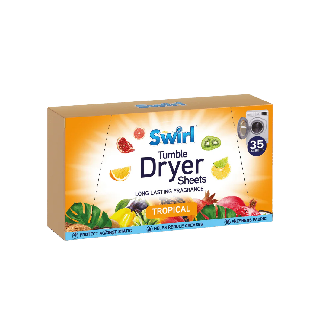 Swirl Tumble Dryer Sheets Tropical 35pk