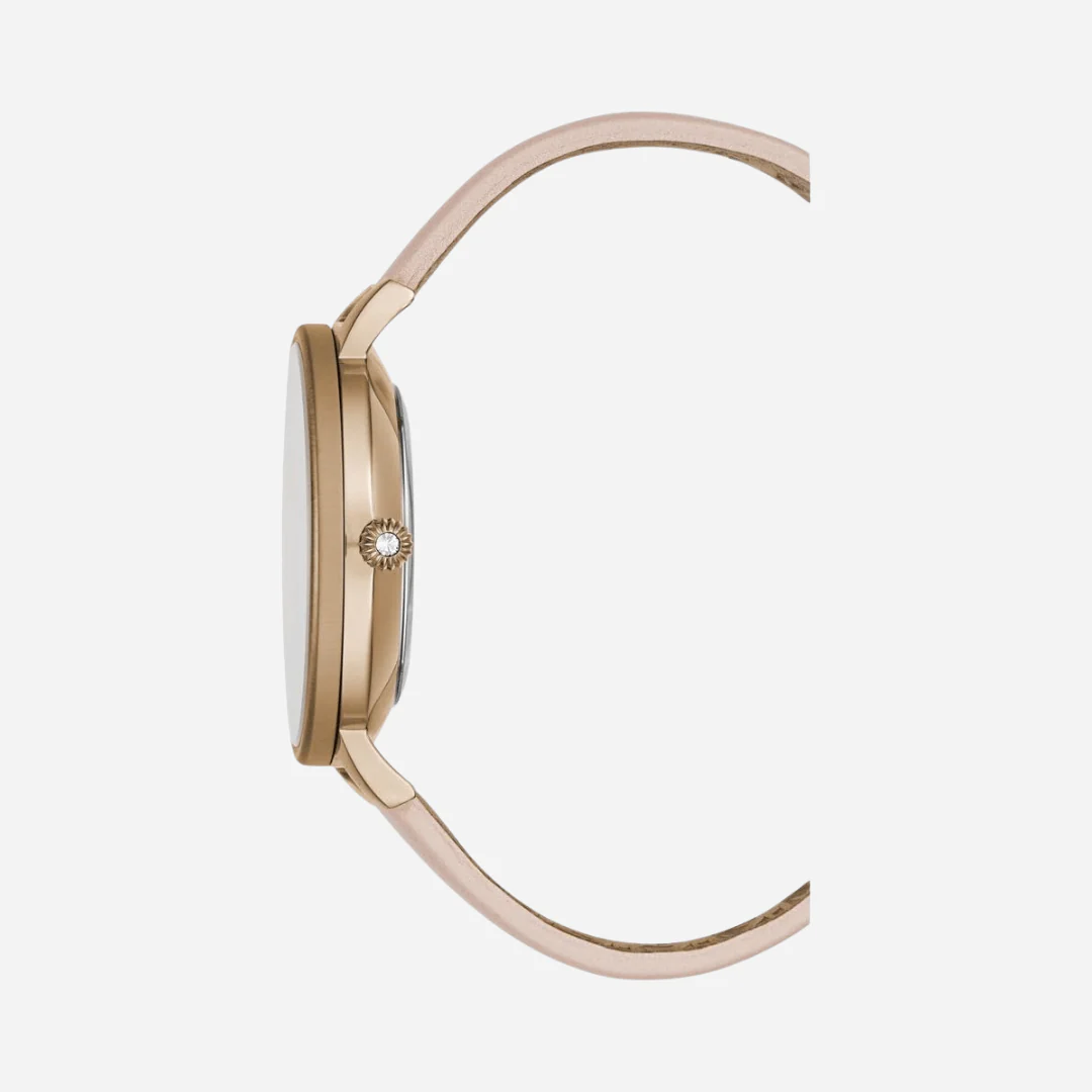 Ted Baker Iconic Pink Dial Leather Strap Ladies Bow Watch - Image 3