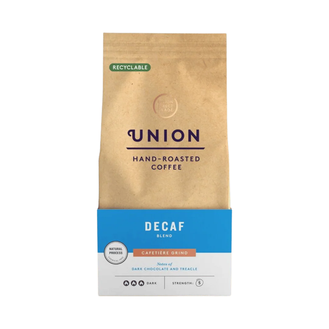 Union Decaf Blend Hand Roasted Coffee Cafetière Grind